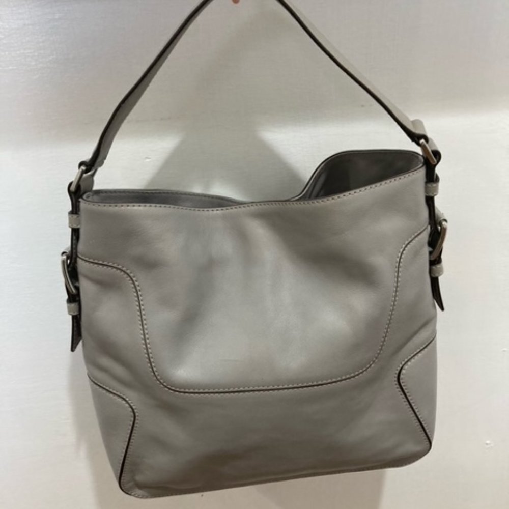 Grey Michael Kors Leather Shoulder Bag